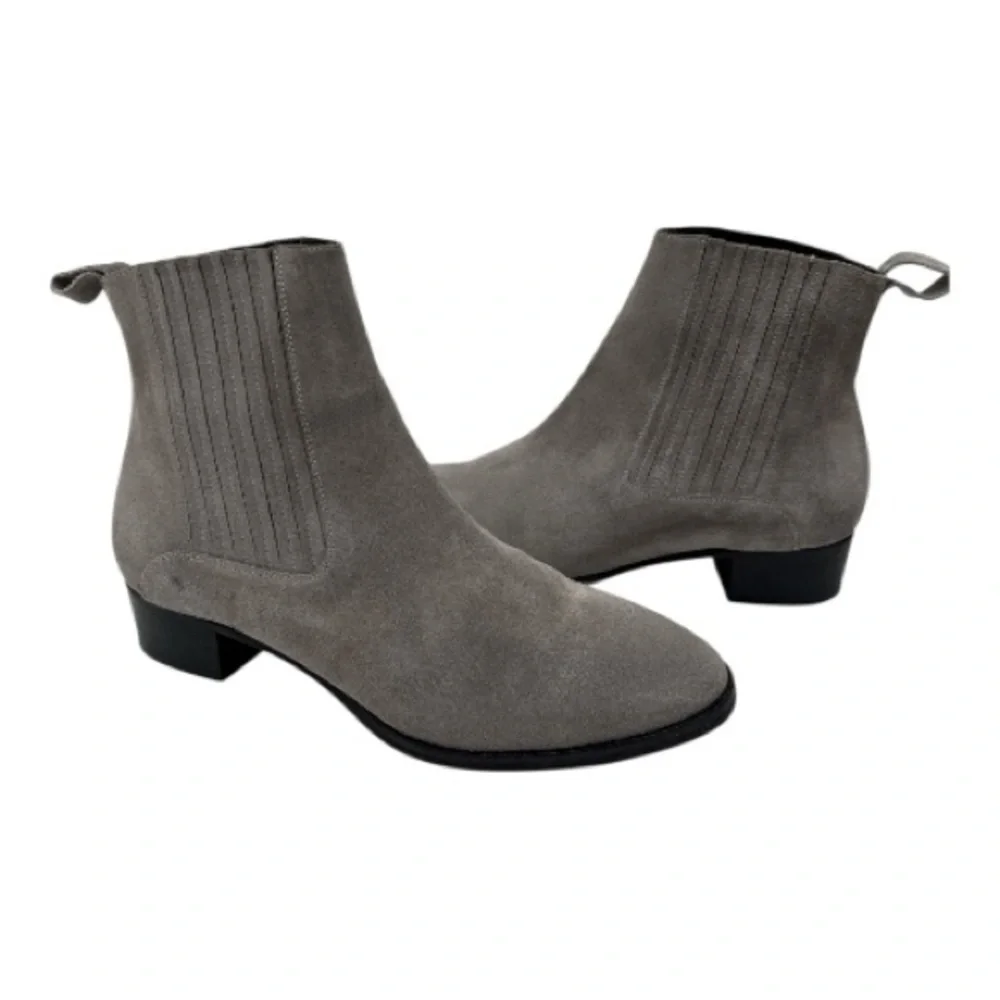 ATELIER MERCADAL Suede Gray Ankle Boots Chelsea boots size 38.5